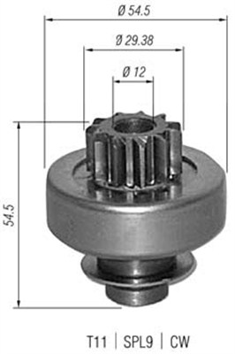 Hammaspyörä, käynnistys MAGNETI MARELLI 940113020347