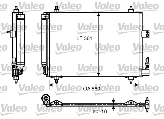 Lauhdutin, ilmastointilaite VALEO 817824
