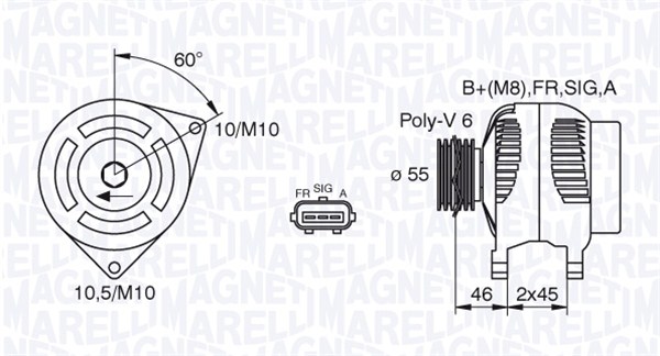 Laturi MAGNETI MARELLI 063380002010