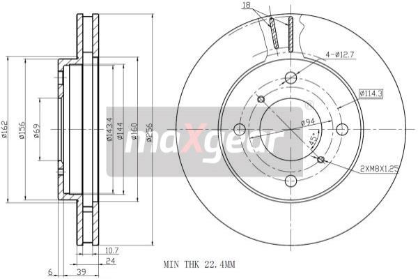 Jarrulevy MAXGEAR 19-0731