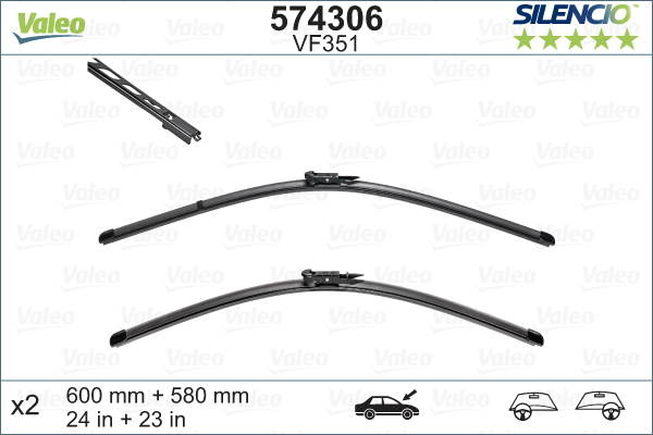 Pyyhkijänsulka VALEO 574306