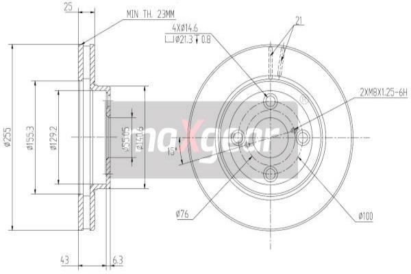 Jarrulevy MAXGEAR 19-0777