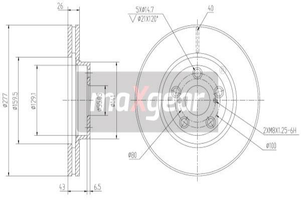 Jarrulevy MAXGEAR 19-0968