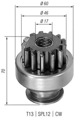 Hammaspyörä, käynnistys MAGNETI MARELLI 940113020111