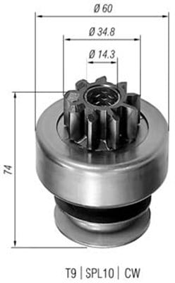 Hammaspyörä, käynnistys MAGNETI MARELLI 940113020101
