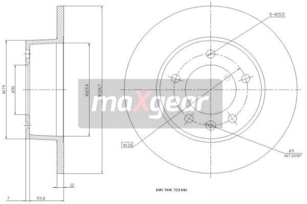 Jarrulevy MAXGEAR 19-0815