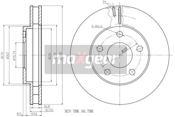 Jarrulevy MAXGEAR 19-0695