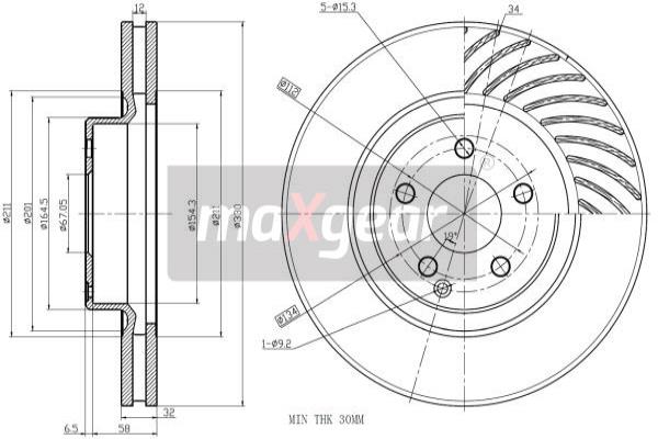 Jarrulevy MAXGEAR 19-2859MAX