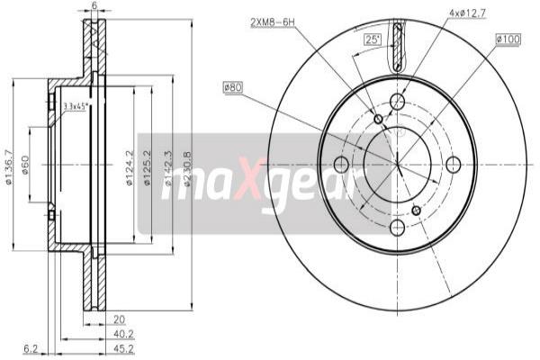 Jarrulevy MAXGEAR 19-3346