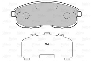 Jarrupalasarja, levyjarru, Etuakseli, FIAT,NISSAN,RENAULT,SUZUKI, 410609J425, 41060-9J425, 5581080J51, 55810-80J51, D10601FE0A, D1060-1F