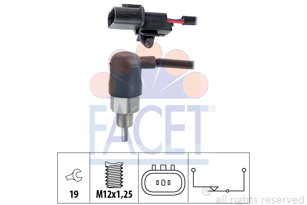 Kytkin, peruutusvalo FACET 7.6240
