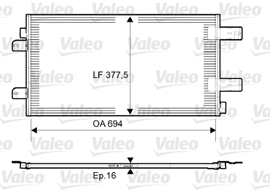 Lauhdutin, ilmastointilaite VALEO 814003