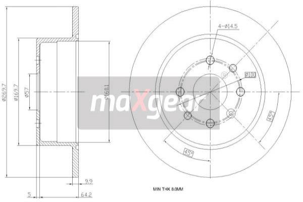 Jarrulevy MAXGEAR 19-0788
