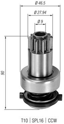 Hammaspyörä, käynnistys MAGNETI MARELLI 940113020305