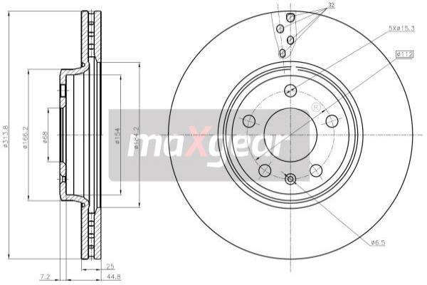 Jarrulevy MAXGEAR 19-1287