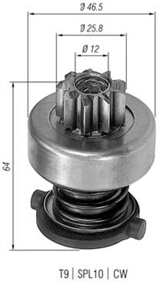 Hammaspyörä, käynnistys MAGNETI MARELLI 940113020122