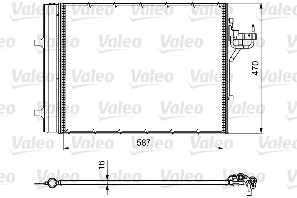 Lauhdutin, ilmastointilaite VALEO 814017
