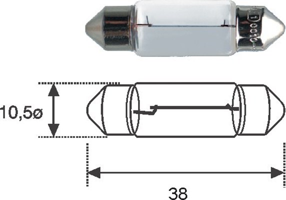 Polttimo, rekisterikilvenvalo MAGNETI MARELLI 009418100000