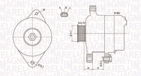 Laturi MAGNETI MARELLI 063731800010