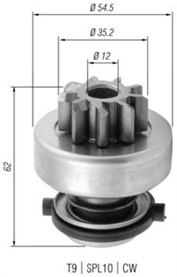 Hammaspyörä, käynnistys MAGNETI MARELLI 940113020375