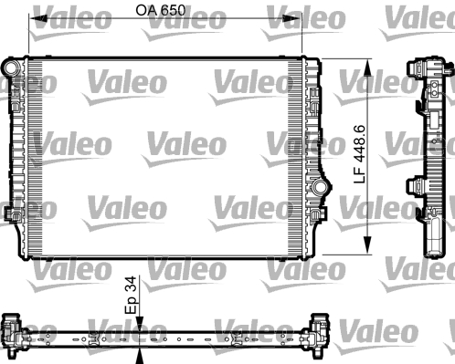 Jäähdytin,moottorin jäähdytys VALEO 735548