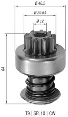 Hammaspyörä, käynnistys MAGNETI MARELLI 940113020098