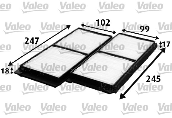 Raitisilmasuodatin VALEO 715642