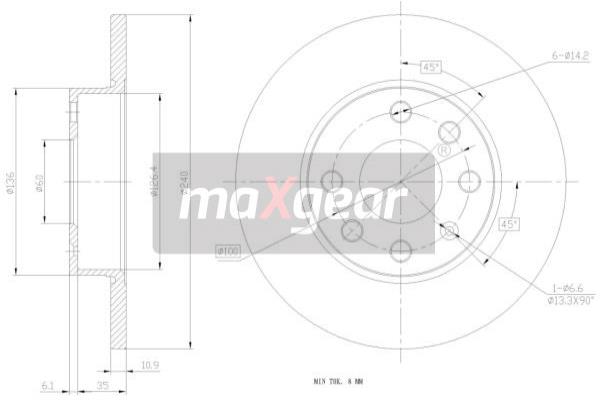 Jarrulevy MAXGEAR 19-0795