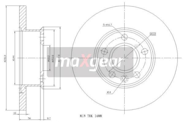 Jarrulevy MAXGEAR 19-0784