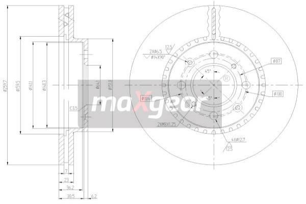 Jarrulevy MAXGEAR 19-2498