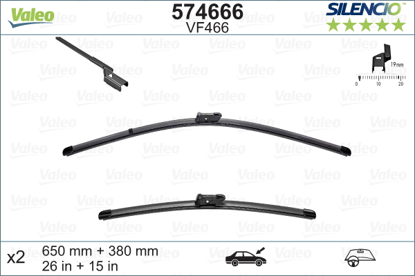 Pyyhkijänsulka VALEO 574666