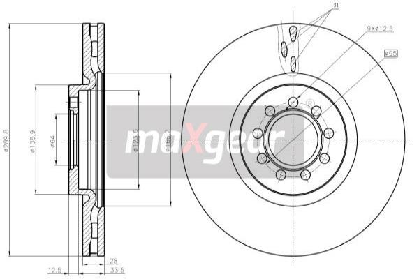 Jarrulevy MAXGEAR 19-1336