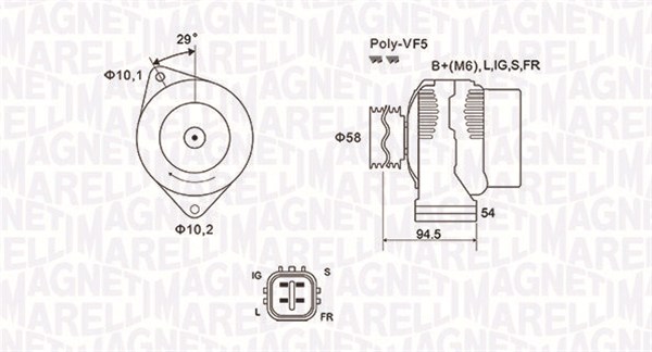 Laturi MAGNETI MARELLI 063731721010