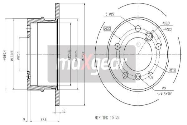 Jarrulevy MAXGEAR 19-0793MAX