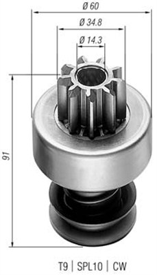 Hammaspyörä, käynnistys MAGNETI MARELLI 940113020022