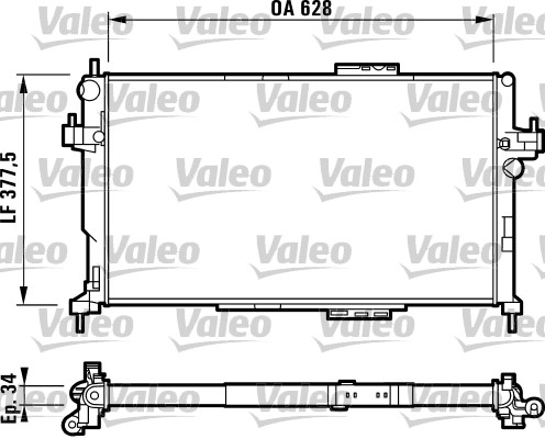 Jäähdytin,moottorin jäähdytys VALEO 732824