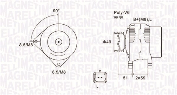 Laturi MAGNETI MARELLI 063731881010