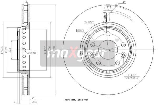 Jarrulevy MAXGEAR 19-2363