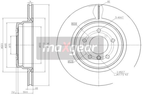 Jarrulevy MAXGEAR 19-2455