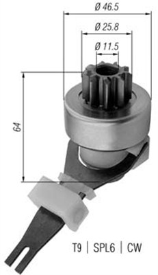 Hammaspyörä, käynnistys MAGNETI MARELLI 940113020438