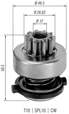 Hammaspyörä, käynnistys MAGNETI MARELLI 940113020149