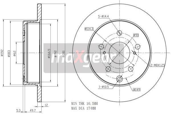 Jarrulevy MAXGEAR 19-2466