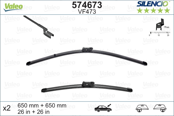 Pyyhkijänsulka VALEO 574673