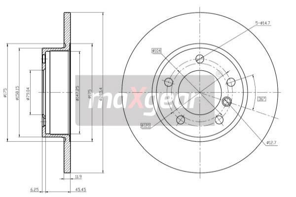 Jarrulevy MAXGEAR 19-0688MAX
