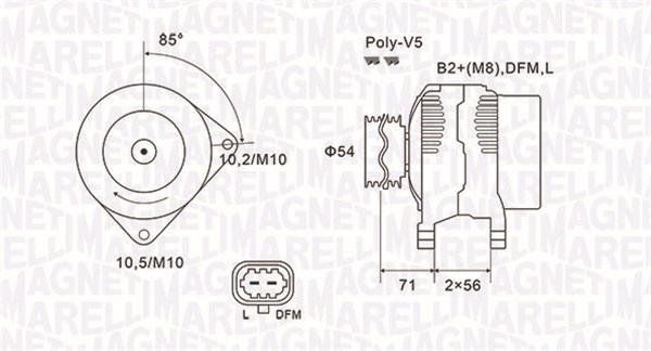 Laturi MAGNETI MARELLI 063731960010