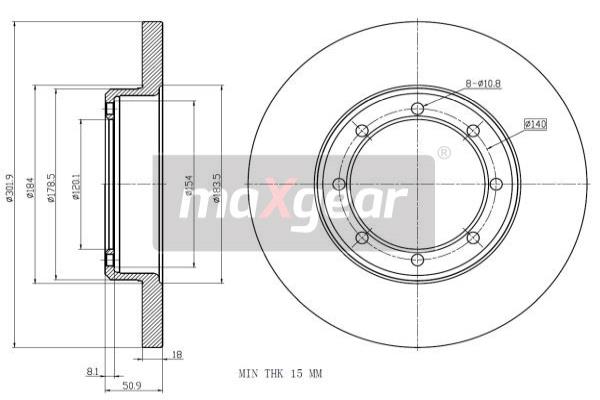 Jarrulevy MAXGEAR 19-2012