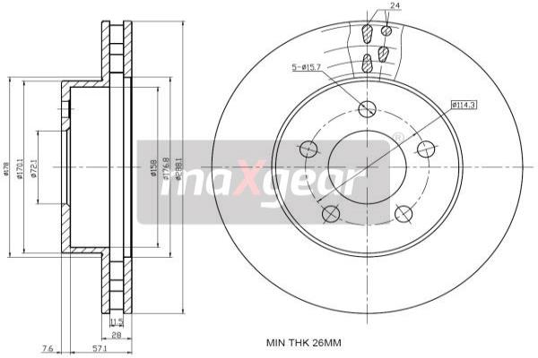 Jarrulevy MAXGEAR 19-2286