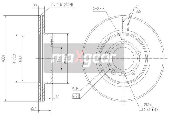 Jarrulevy MAXGEAR 19-1016