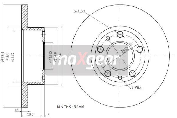 Jarrulevy MAXGEAR 19-0785