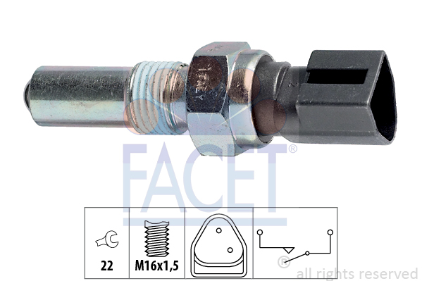 Kytkin, peruutusvalo FACET 7.6107